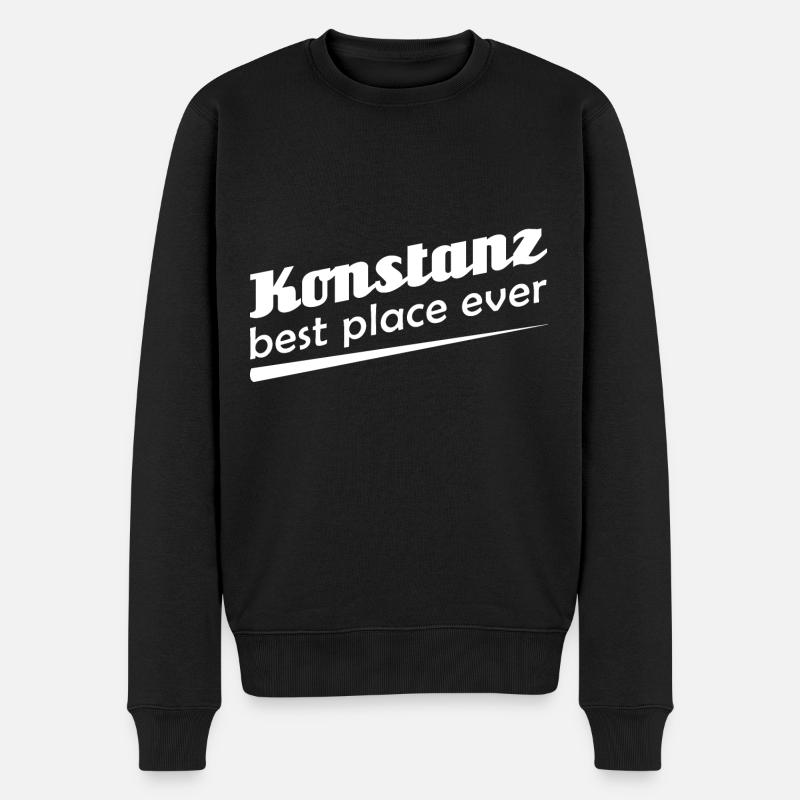 Konstanz - Stadt best place ever - Männer Premium Bio Pullover - Schwarz