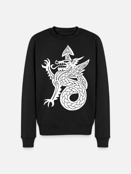 White Dragon - Men's Premium Organic Jumper - black