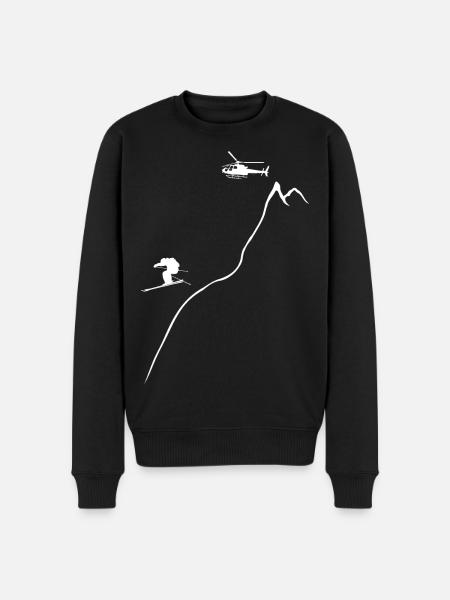 héliski, ski, freeski, héliboard - Pull Premium bio Homme - noir