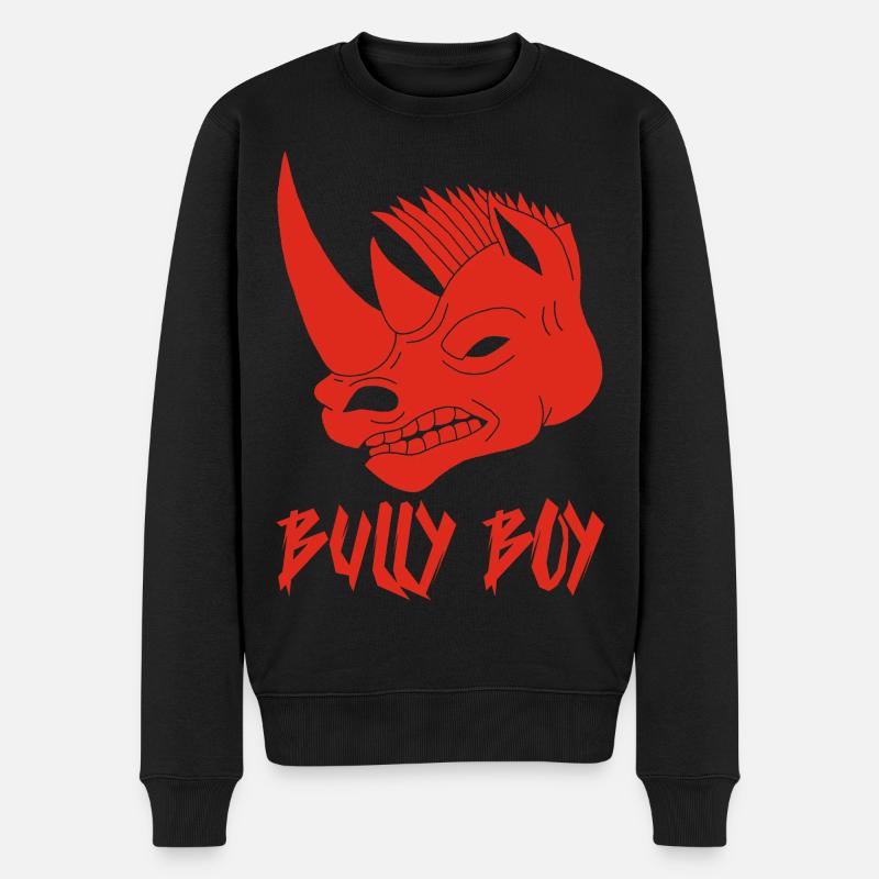 Rotmaulnashornkopf - Männer Premium Bio Pullover - Schwarz