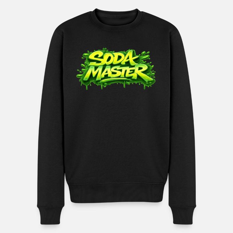 SODA-MEISTER - Männer Premium Bio Pullover - Schwarz