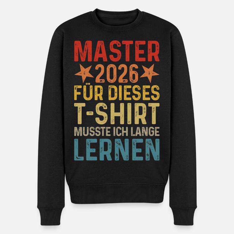 Master 2026 Abschluss T-Shirt - Männer Premium Bio Pullover - Schwarz