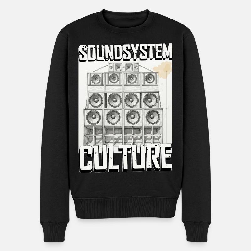 Soundsystem Culture Skizze - Männer Premium Bio Pullover - Schwarz