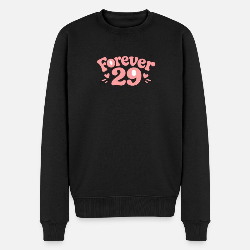 Forever 29 : Graphismes roses ludiques - Pull Premium bio Homme - noir