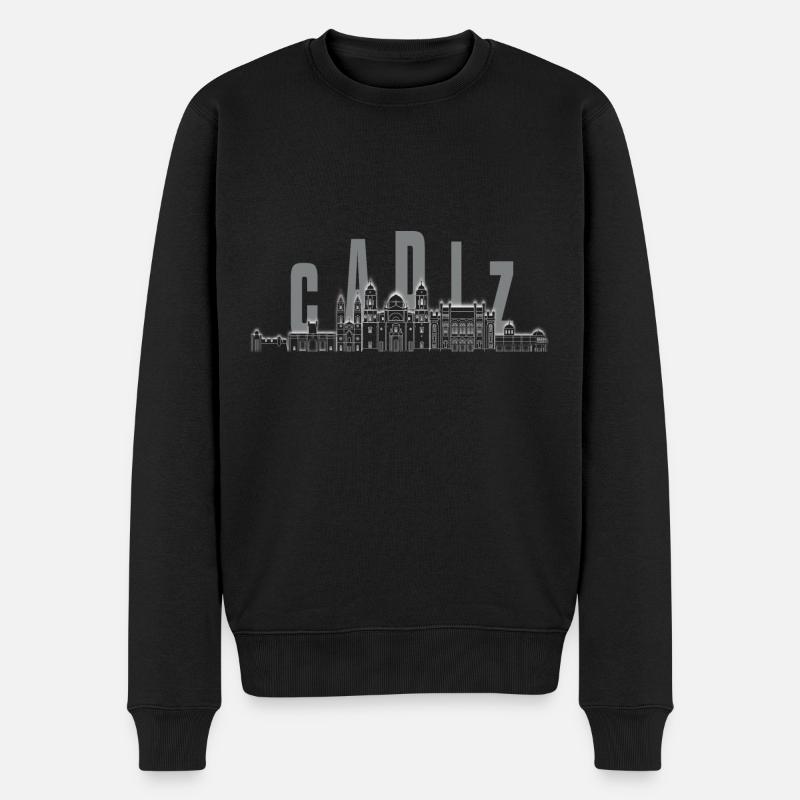 Skyline de Cadix - Pull Premium bio Homme - noir