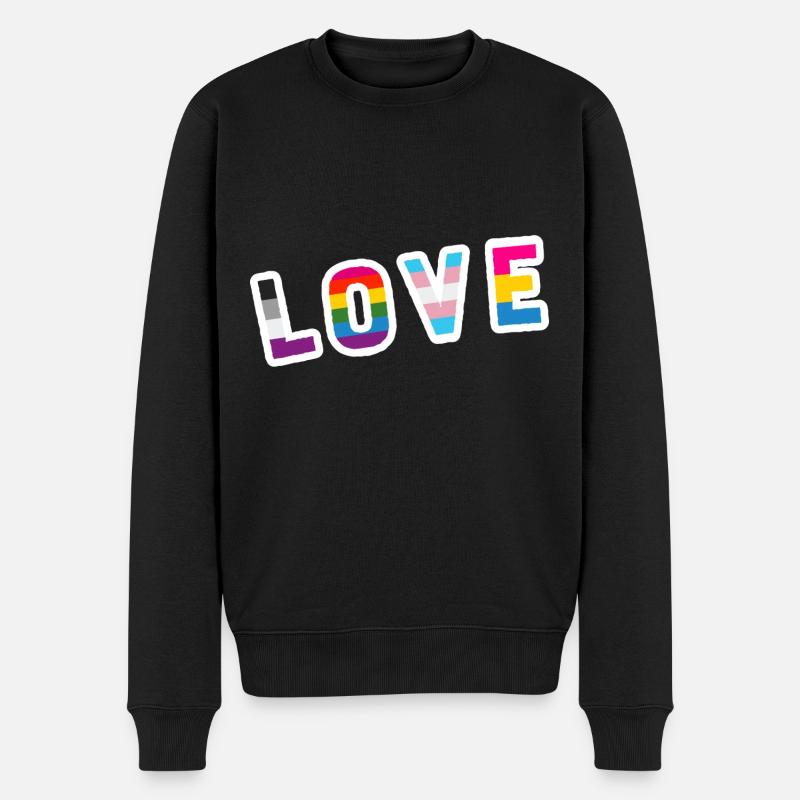 LGBTQ Love Pride Égalité lgbtq+ - Pull Premium bio Homme - noir