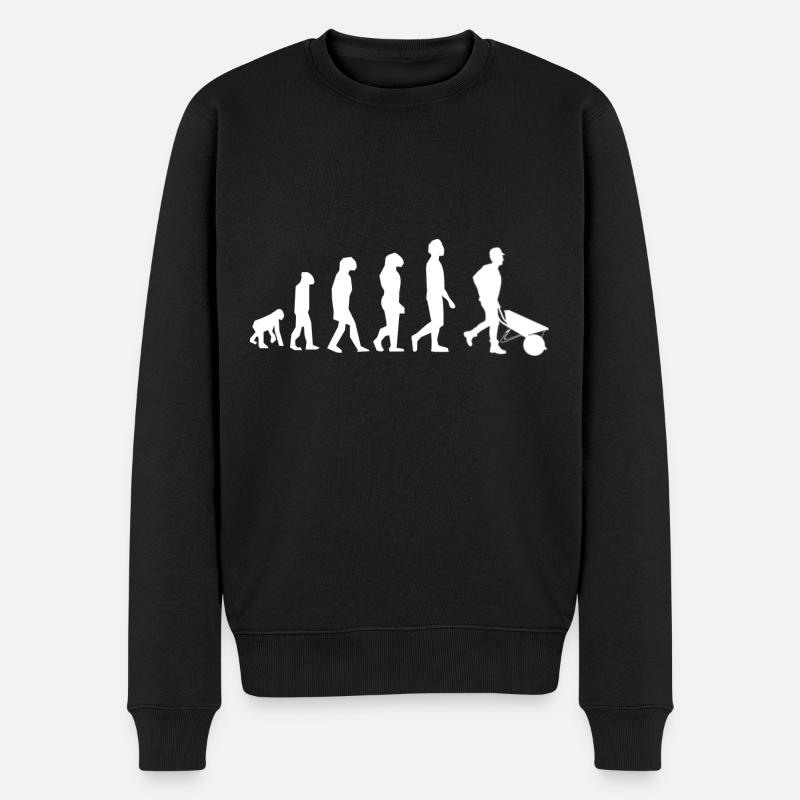 construction site development - wheelbarrow - Men's Premium Organic Jumper - black