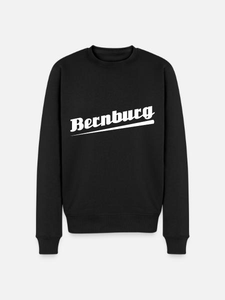 Bernburg - Textdesign mit Stadtnamen - Männer Premium Bio Pullover - Schwarz