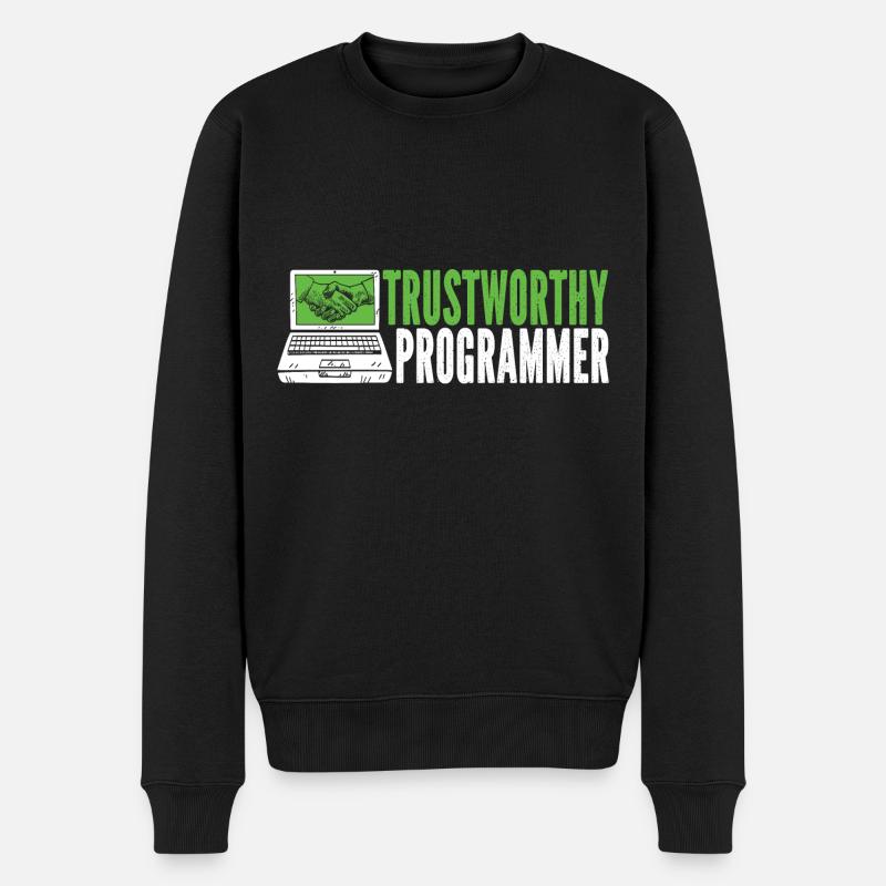 Programmierer Coder Software Entwickler - Männer Premium Bio Pullover - Schwarz