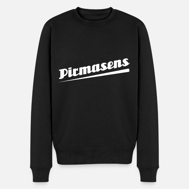 Pirmasens - Textdesign mit Stadtnamen - Männer Premium Bio Pullover - Schwarz