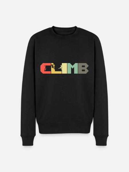 Climbing Mountaineering Climbers - Men's Premium Organic Jumper - black