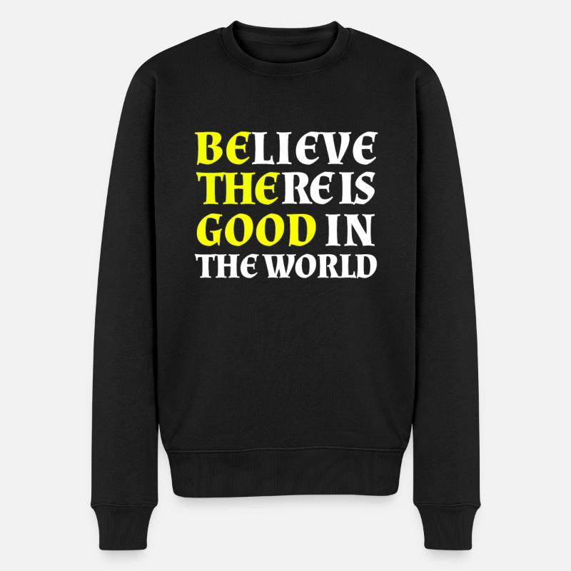 Jesus Jesus Jesus Christlich Christlich Christlich - Männer Premium Bio Pullover - Schwarz