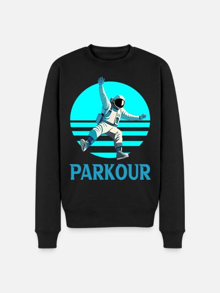 Parkour - Männer Premium Bio Pullover - Schwarz