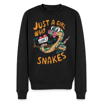 Juste une fille qui aime les serpents - Pull Premium bio Homme - noir - Devant - Nico (187cm)