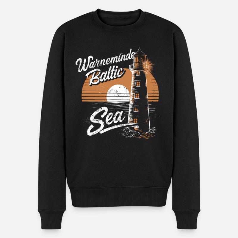 Warnemünde Mer Baltique - Pull Premium bio Homme - noir