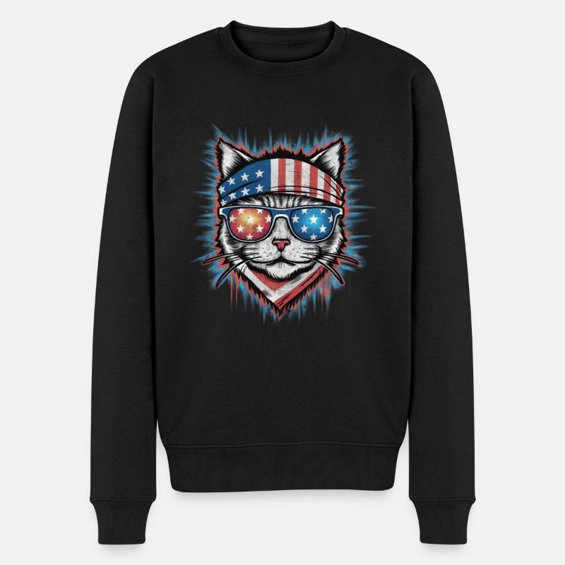 Chat américain - Pull Premium bio Homme - noir