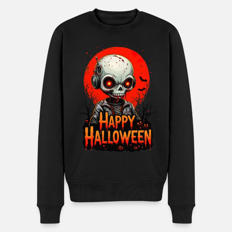 Halloween - Männer Premium Bio Pullover - Schwarz