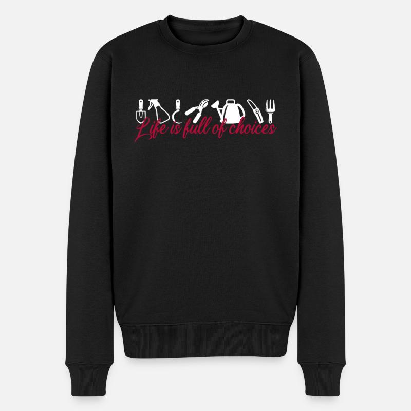 Garten - Männer Premium Bio Pullover - Schwarz