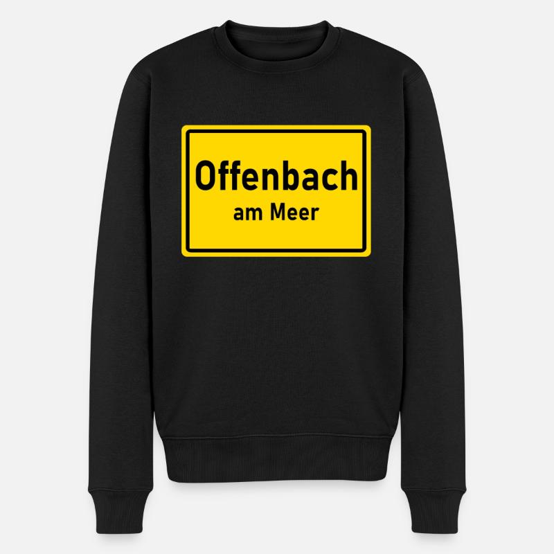 Offenbach am Meer - Offenbacher am Main - Männer Premium Bio Pullover - Schwarz