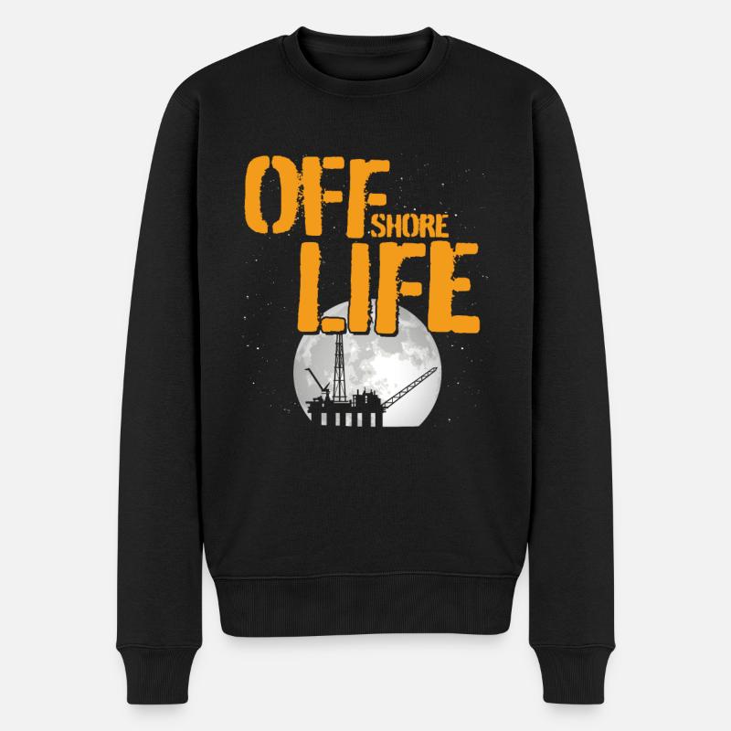 Vie offshore - Pull Premium bio Homme - noir