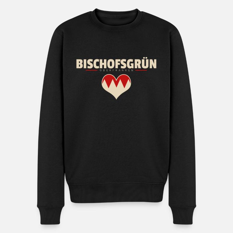 Bischofsgrün Dorf Gemeinde Stadt Bayreuth - Männer Premium Bio Pullover - Schwarz