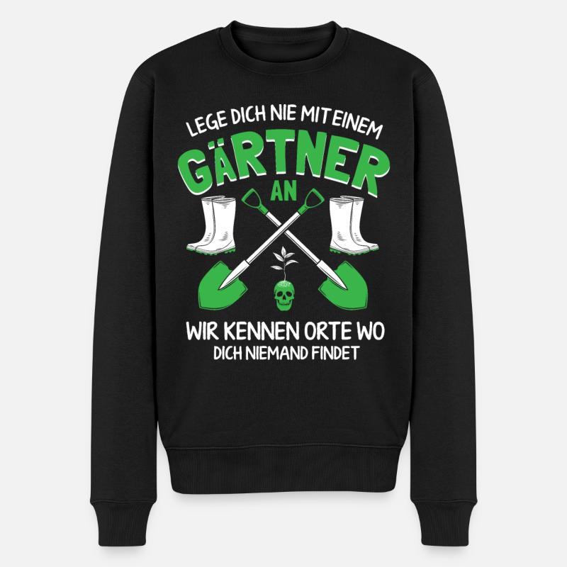 Retro Gärtner Garten Gärtner Hobbygärtner - Männer Premium Bio Pullover - Schwarz