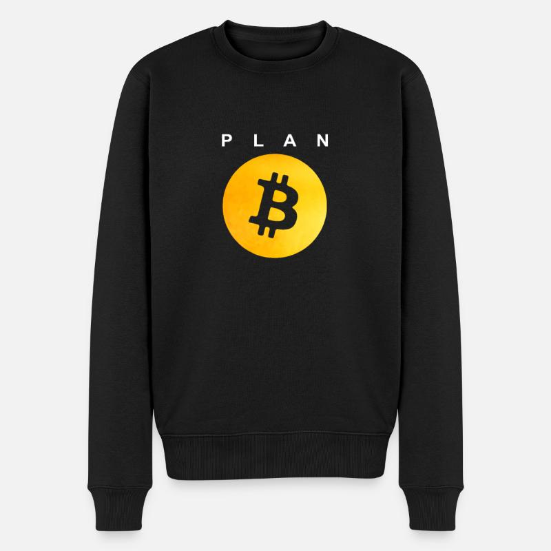 Plan B - Bitcoin - Männer Premium Bio Pullover - Schwarz