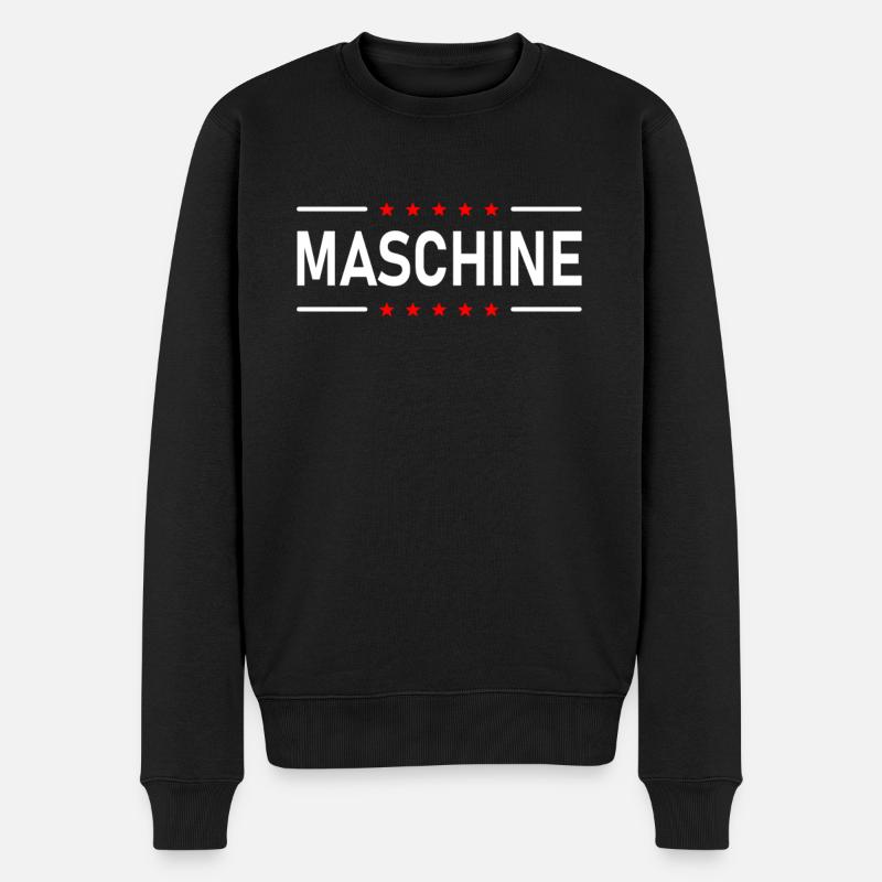 MASCHINE - Männer Premium Bio Pullover - Schwarz