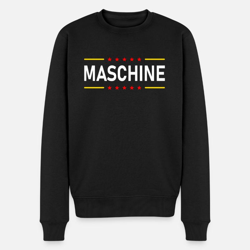 MASCHINE - Männer Premium Bio Pullover - Schwarz