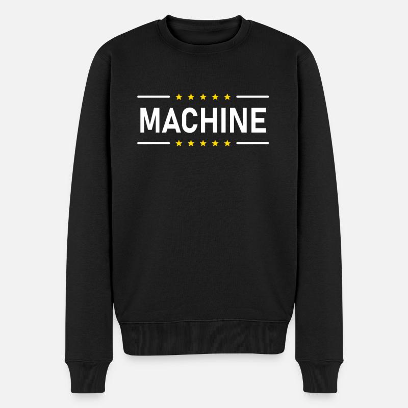 MACHINE - Pull Premium bio Homme - noir