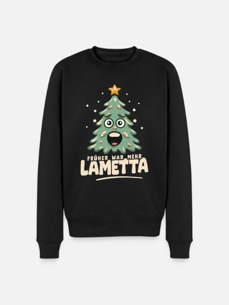 Früher war mehr Lametta - Männer Premium Bio Pullover - Schwarz