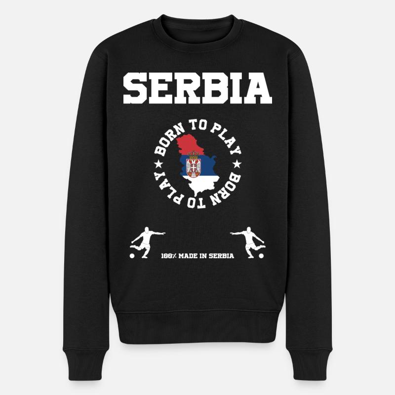 Serbie - Pull Premium bio Homme - noir