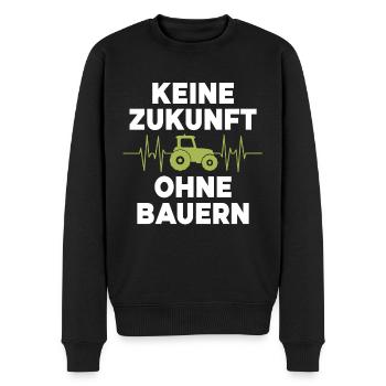 Keine Zukunft ohne Bauern Bauer Demo Landwirt - Männer Premium Bio Pullover - Schwarz - Vorne - Nico (187cm)