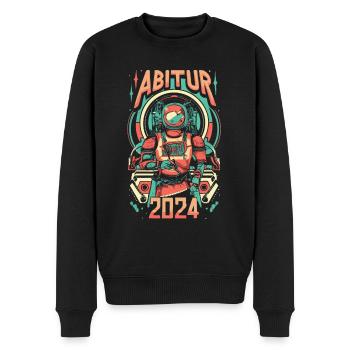 Abitur 2024 Abi Abschlussklasse Astronaut - Männer Premium Bio Pullover - Schwarz - Vorne - Nico (187cm)