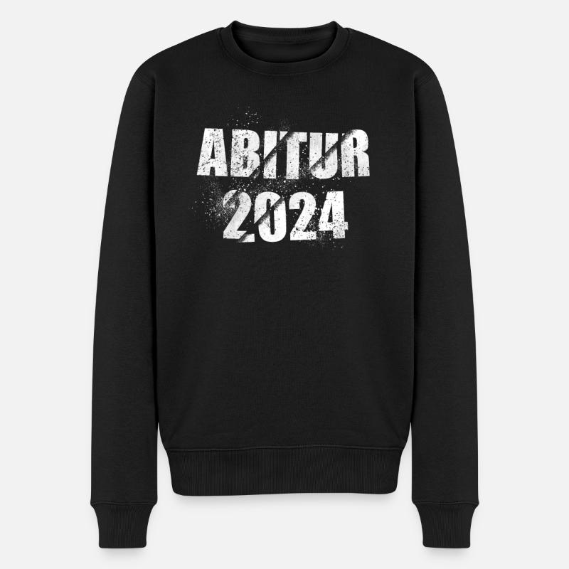 Abitur 2024 Abi Studium Abschlussklasse - Männer Premium Bio Pullover - Schwarz