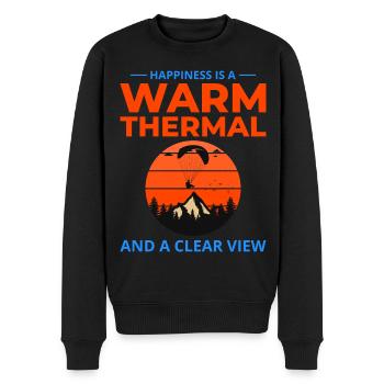 Paragliding Pilot Paraglider Warm Thermals - Men's Premium Organic Jumper - black - Front - Nico (187cm)
