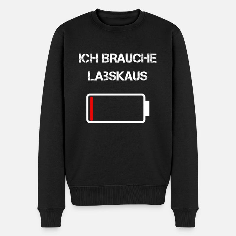 Labskaus Love - Männer Premium Bio Pullover - Schwarz