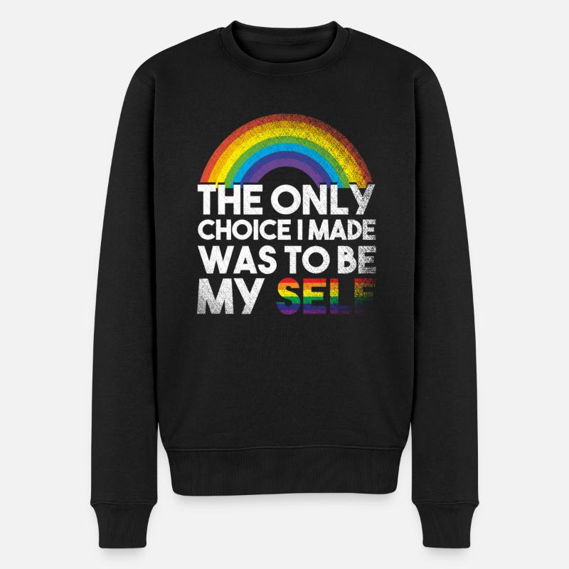 LGBTQ - Männer Premium Bio Pullover - Schwarz