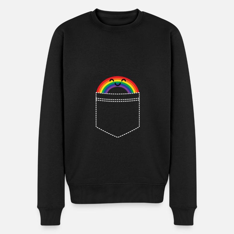 Rainbow Lesbian Pride LGBT drapeau CSD Homosexual - Pull Premium bio Homme - noir