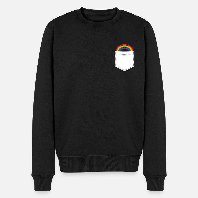 LGBTQ - Männer Premium Bio Pullover - Schwarz