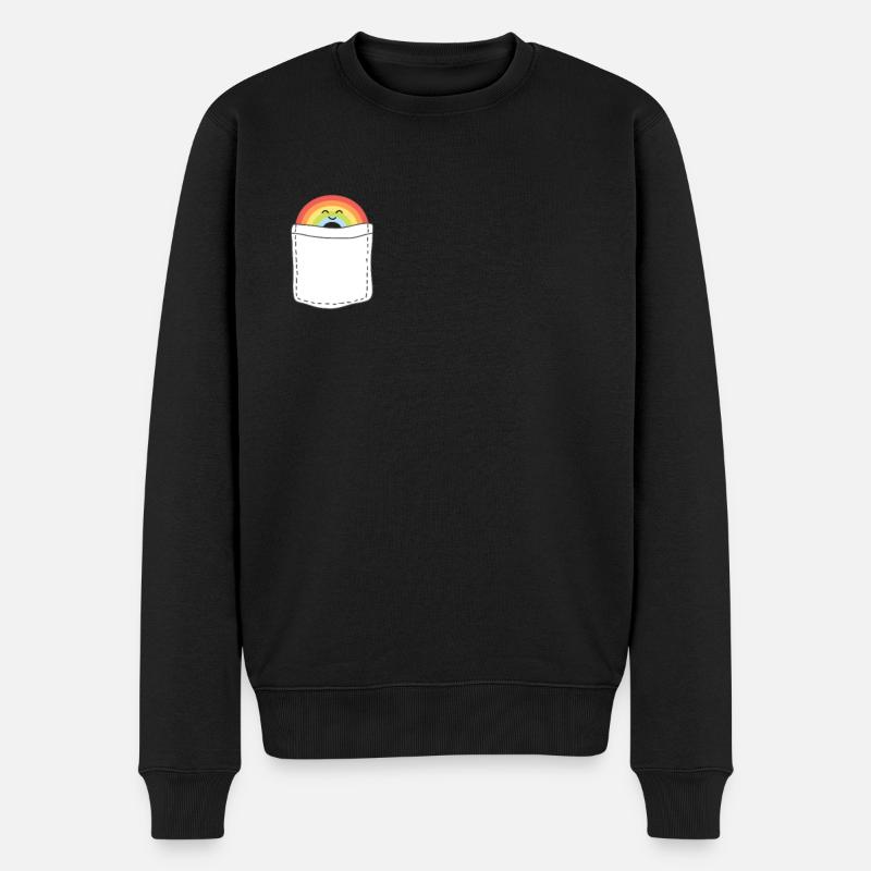 Lesbian Pride - Männer Premium Bio Pullover - Schwarz