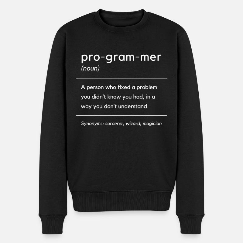Programmer Definition Computer Développeur Logiciel - Pull Premium bio Homme - noir