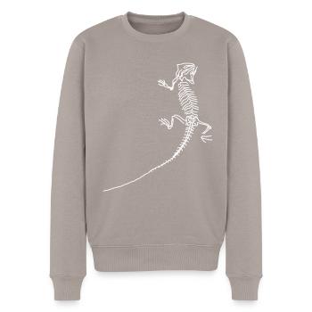 Dinosaurier, Fossilien, Paläontologe, - Männer Premium Bio Pullover - Taupe - Vorne - Nico (187cm)