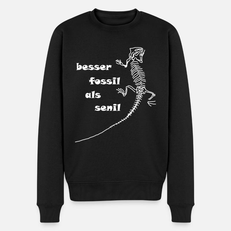 Dinosaures, fossiles, paléontologue, - Pull Premium bio Homme - noir