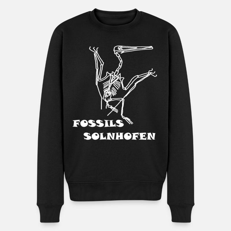 Dinosaurier, Fossilien, Paläontologe, - Männer Premium Bio Pullover - Schwarz