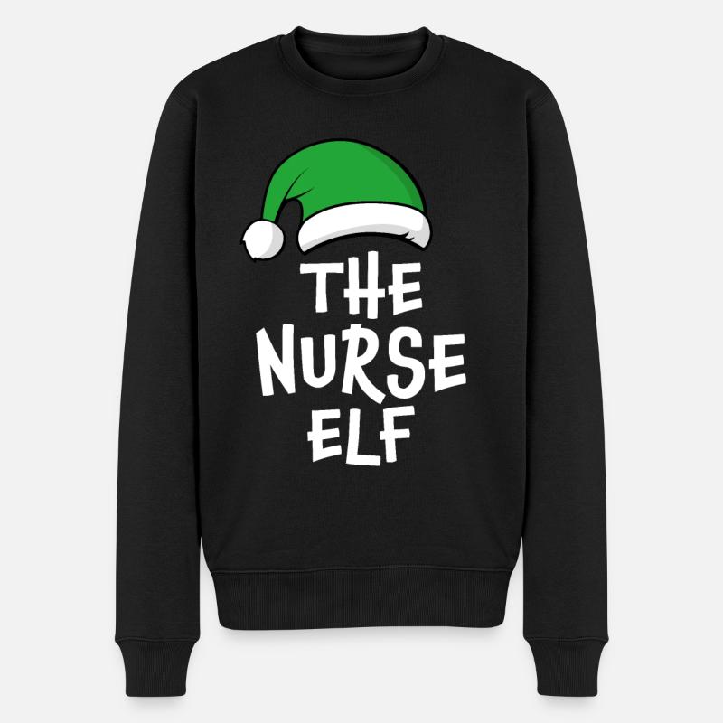 Die Krankenschwester Elf - Männer Premium Bio Pullover - Schwarz