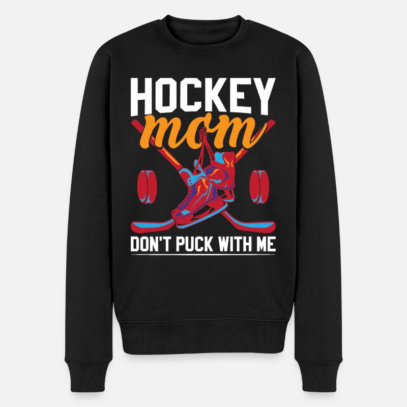 Hockey Mama Lustig - Männer Premium Bio Pullover - Schwarz