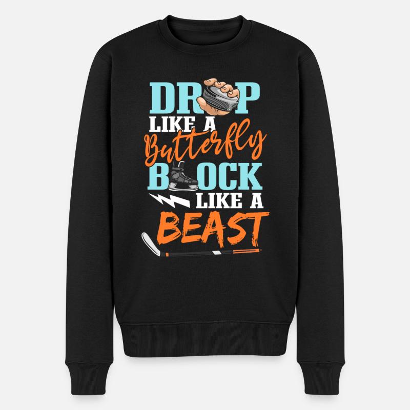 Hockey sur glace - Pull Premium bio Homme - noir