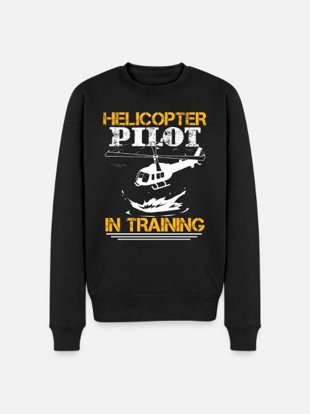 Helicopter Pilot In Training - Men's Premium Organic Jumper - black