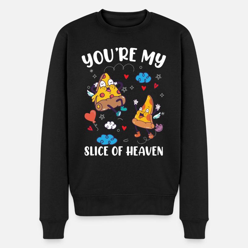Tranche de pizza amusante - Pull Premium bio Homme - noir